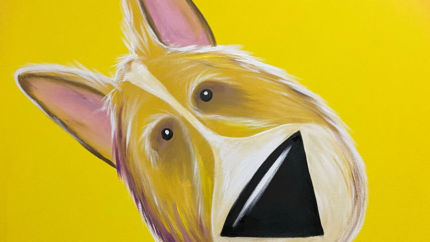 Corgi Dog Art Print | Whimsical Corgi Painting | Brian Blair Studios
