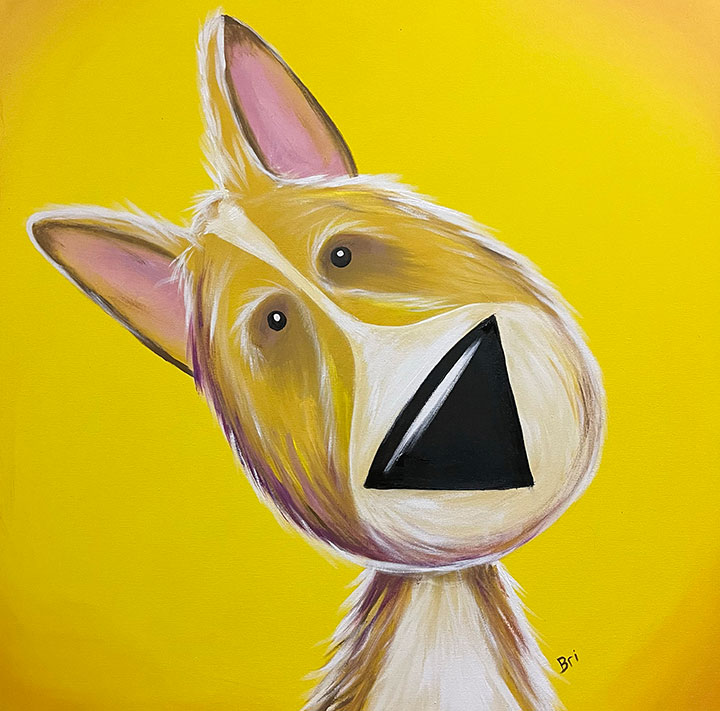 Corgi Dog Art Print | Whimsical Corgi Painting | Brian Blair Studios