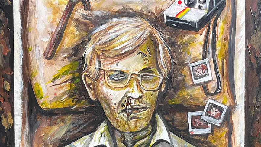 Jeffrey Dahmer Art Print | True Crime Horror Art by Brian Blair Studios