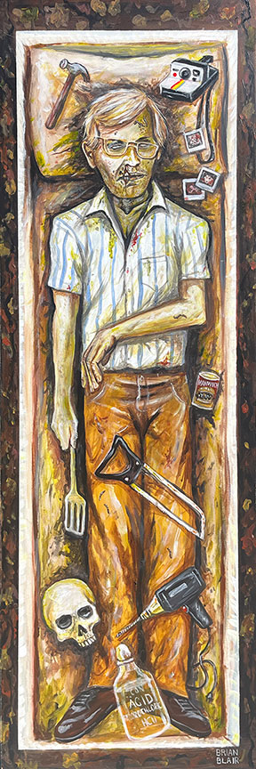 Jeffrey Dahmer Art Print | True Crime Horror Art by Brian Blair Studios