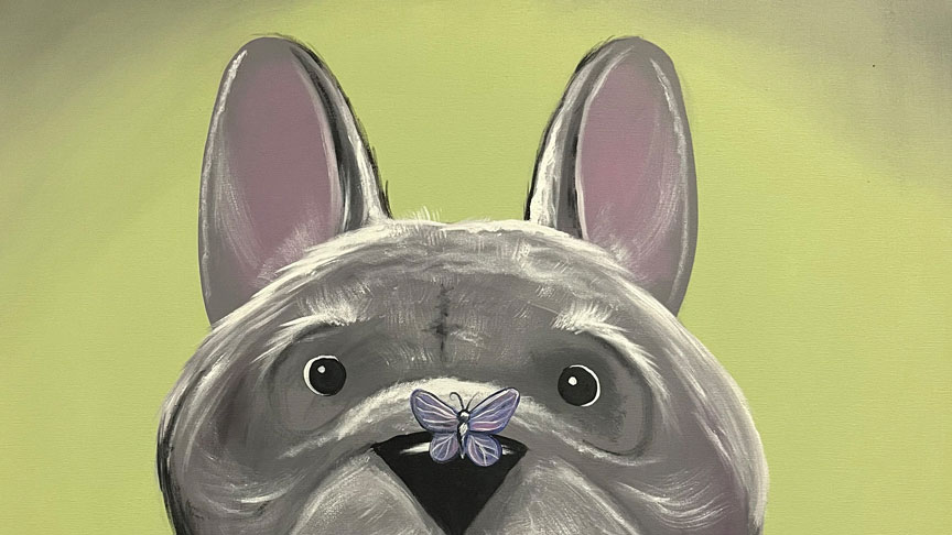Frenchie Dog Art Print | Whimsical French Bulldog Painting | Brian Blair Studios