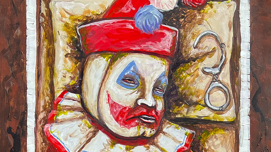 John Wayne Gacy Art Print | Pogo the Clown Horror Art | Brian Blair Studios