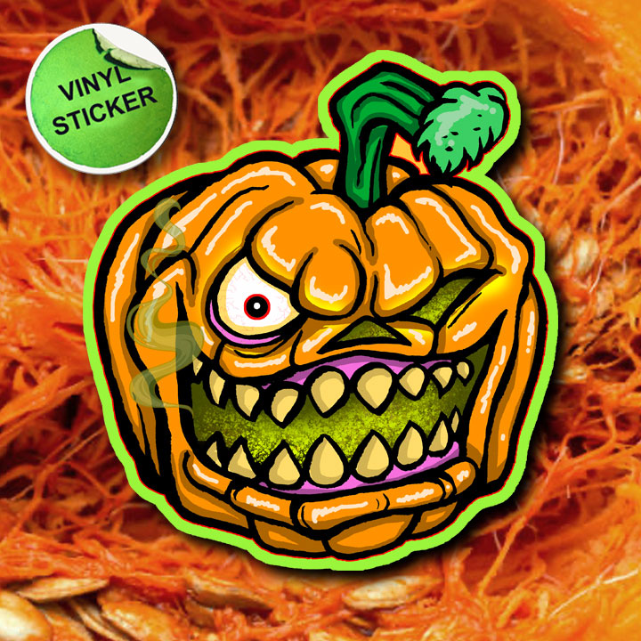 Jack-O-Lantern Halloween Sticker | Brian Blair Studios Spooky Art