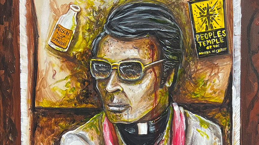Jim Jones Art Print | Peoples Temple Horror Art | Brian Blair Studios
