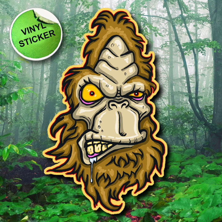 Sasquatch Bigfoot Sticker | Brian Blair Studios Cryptid Art