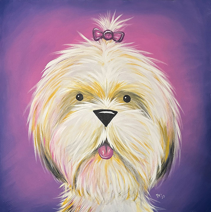 Shih Tzu Dog Art Print | Whimsical Shih Tzu Painting | Brian Blair Studios