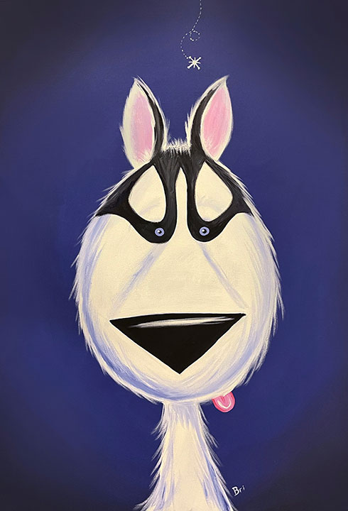 Snowflake Dog Art Print | Whimsical Pet Portrait | Brian Blair Studios